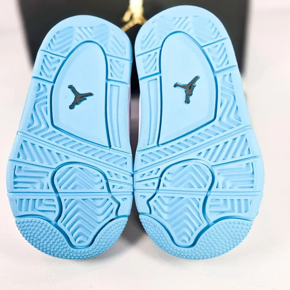 Nike Air Jordan 4 Retro TD Photon Dust Blue Chill Toddler 6C HV4759-014